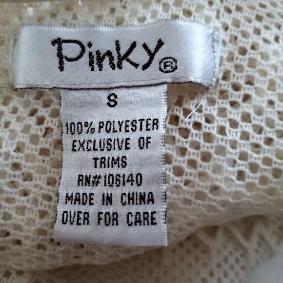 PINKY CREAM LACE DRESS SZ.8 EUC - Picture 6 of 7